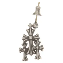 CHROME HEARTS (クロムハーツ) 3 CH CROSS DROP トリプルCHクロスピアス シルバーのサムネイル