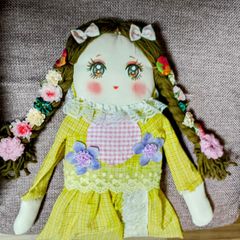 ビッグ！83㎝  大きなカントリードール 創作人形 ぬいぐるみ かわいい 女の子