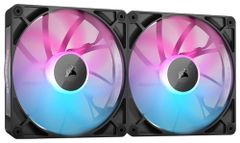 CORSAIR iCUE LINK RX140 RGB スターターキット 140mm PWM PCケースファン デュアルパック（iCUE LINKシステムハブ付属） ブラック CO-9051020-WW