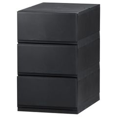IKEA MALM マルム ブラックブラウンチェスト 3段 80×78cm - メルカリ