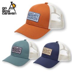 新品 ゴースローキャラバン go slow caravan CAP キャップ 帽子 メッシュキャップ メッシュ ロゴ ワッペン 刺繍 ユニセックス メンズ レディース オレンジ グリーン ネイビー
