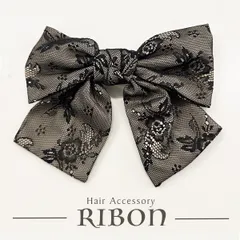 新品 フラワー 黒 レース リボン ヘアアクセ バレッタ 袴 振袖 ドレス 七五三 パーティー 髪飾り フォーマル カジュアル hax2