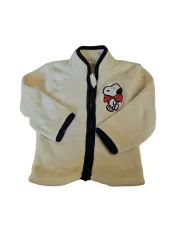 スヌーピー フード フリース ジップアップ 80