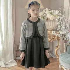 【黒チェック×黒】お嬢様のアンサンブルスーツセット TAK キッズ キャサリンコテージ