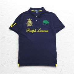 【ロゴ刺繍】 POLO ラルフローレン 半袖 鹿の子 ポロシャツ S ネイビー 新品未使用 ラルフローレン ポニー ロゴ刺繍 鹿の子 半袖