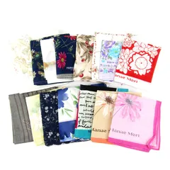 レノマ/ハナエモリ他 ハンカチ 15点セット 花柄など ブランド まとめて 大量 レディース 【中古】