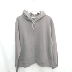 ◇ ⊇ WYM LIDNM ウィム バイ リドム 綿 長袖 パーカー サイズL チャコールグレー メンズ E  【1411280000458】