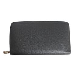 【中古品】 Louis Vuitton ルイヴィトン タイガ ジッピー 長財布 ラウンドファスナー ブラック メンズ 財布 イニシャル入 本体のみ W89207RK