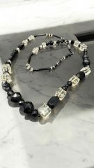 【ヴィンテージ】Monochrome Beaded Necklace