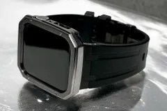 ブラック★アップルウォッチバンド ラバーベルト Apple Watch保護カバー 艶消しケース メンズ レディース 44mm45mm49mm ウルトラ ultra ultra2 se