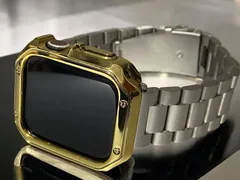 Apple Watch ステンレスベルト付きカバーセット メンズ レディース対応 Ultra  38mm 40mm 41mm 42mm 44mm 45mm 46mm49mm 32