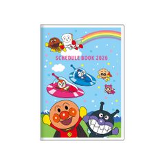 サンスター文具 それいけ!アンパンマン ダイアリー 手帳 2026年 月間 B6 スケジュール帳 青空