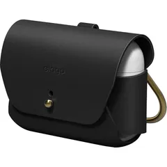 【新品】 【elago】 AirPods Pro 対応 ケース 本革 レザー カラビナ 付き属 一枚 革 シンプル デザイン 落下防止 カバー 保護 アクセサリー [ Apple AirPodsPro MWP22J/A エアーポッズPro エアーポッズプロ 1