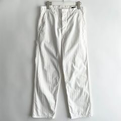 【極美品】orSlow -FRENCH WORK PANTS- size/S (ie) オアスロウ フレンチワークパンツ ペインター ヘリンボーン ホワイト 白 無地 日本製