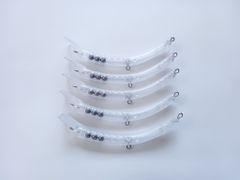 未塗装 さかさにょろ風 にょろ系 クランクベイト 5個 クリア 65mm 3.6g 管理釣り場 バーブレスフック トラウト ニジマス イワナ エリア 管釣り ブラウントラウト ニョロ系 ミノー イトウ アメマス サクラマス 無塗装 DIY 自分で色を塗る
