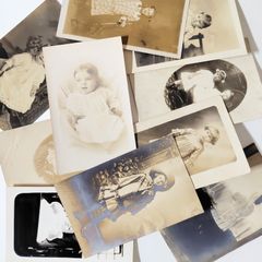 フランスアンティーク 肖像写真 女の子 アルビューメンプリント（鶏卵