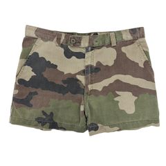 W32 フランス軍 実物 CCEカモ ショーツ ショートパンツ 短め ミリタリー 迷彩 カモフラ ヘリンボーン
