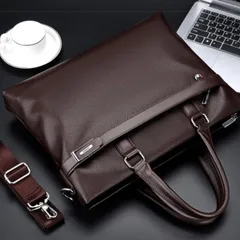 ビジネスバッグ ブリーフケース メンズ ブラウン 茶 ショルダー リクルート 出勤 出張 シンプル カバン　鞄