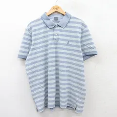 XL/古着 ブルックスブラザーズ 半袖 ブランド ポロ シャツ メンズ ワンポイントロゴ 大きいサイズ コットン 薄紺他 ネイビー ボーダー spe 
