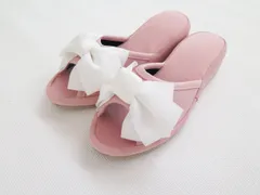 ヒールスリッパ リボンプリンセス ルームシューズ (Ｌサイズ, ピンク) [ピンク] [24.5 cm]
