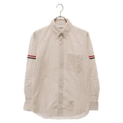 THOM BROWNE (トムブラウン) Armbanding Poplin Shirt シャドーピンストライプ オックスフォード アームバンド ロングスリーブ シャツ 長袖シャツ ホワイト MWL301A-F0013-960のサムネイル