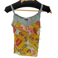 ヒステリックグラマー HYSTERIC GLAMOUR ハンバーガー柄 ラメキャミソール レディース 表記無 