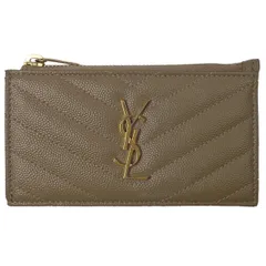 【在庫一掃】 サンローラン SAINT LAURENT モノグラム フラグメント コインケース カードケース コインケース レザー ベージュ 607915 レディース 【中古】のサムネイル