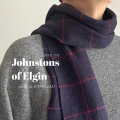 Joshua Ellis / カシミヤ100%　ウィンドウペン　マフラー