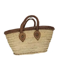 ユーズドフルギ USED古着 レザーハンドル かごバッグ レディース 表記無 