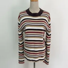 BURBERRY BLACK LABEL イタリア製糸使用 ボーダー リブカットソー サイズ2 Mサイズ程度