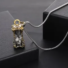 新品 砂時計型 ゴールド ペンダント ネックレス 珍しい ファッション アクセサリー メンズ レディース ロック メタル ゴシック かっこいい 韓国 韓流