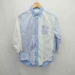 ◇ ⊂◎Φ Arnold Palmer 綿100% 長袖 シャツ サイズL ライトブルー ホワイト メンズ E  【1506230019632】