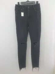 ◇ RETROGIRL レトロガール ダメージ加工 ジーンズ デニム パンツ サイズM ブラック レディース P  【1302270006546】