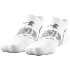【送料無料】 アンダーアーマー メンズ 靴下 アンダーウェア Under Armour Men's Elevated Performance No Show Tab Golf Socks White/Grey