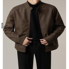 MEN'S BIGI ラムレザー タンニングジャケット ダークグリーン - メルカリ