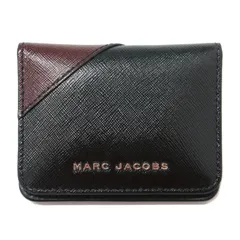 MARC JACOBS マークジェイコブス パスケース カードケース ブラック ラウン FREE レザー ロゴ バイカラー  定期入れ ギフト プレゼント ビジネス かっこいい クール 大人 女性のサムネイル