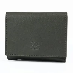 新品 イルビゾンテ IL BISONTE 三つ折り財布 小銭入れ付き メンズ レディース バケッタレザー グリーン SSW022PO0001GR378
