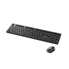 BUFFALO 無線2.4GHz 静音設計 フルキーボード マウスセット 日本語配列 ブラック BSKBW320SBK 