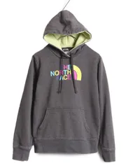 【お得なクーポン配布中!】 US企画 ノースフェイス プリント スウェット フード パーカー レディース S 古着 The North Face プルオーバー 裏起毛 トレーナー 2トーン