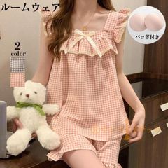 新品未使用パジャマ ルームウェア レディース 上下セット チェック柄 かわいい 春 夏 ナイトウェア セクシー おしゃれ 部屋着 女性 女の子