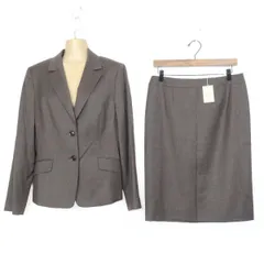 【新品＆美品！】Aylesbury L★2点セット 上質ウールなめらかな風合い ジャケット スカート サイズ13 茶系 通勤も 春秋 着回し力抜群 z5191ｓ