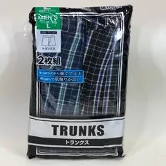 新品 未使用 紳士 ２枚組 トランクス パンツ 綿100％ Ｌ 下着 男性 シニア my-0049