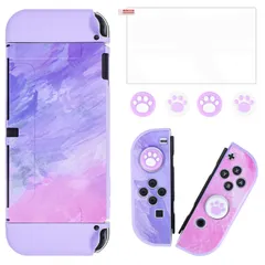 新品 DLseego Switch OLED ケース スイッチ有機el カバー ニンテンドー有機elモデルケース 軽量薄型 分離式カバー 耐衝撃 全面保護 着脱簡単 防水防塵 アナログスティックカバー Switch OLED 用 ケース 可愛い猫爪肉球