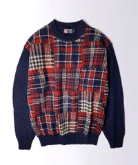 新品 CHAPS RALPH LAUREN チェック 切替ニット セーター M