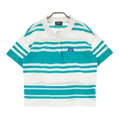 サイズ：1 PEARLY GATES パーリーゲイツ  半袖ポロシャツ ボーダー柄 グリーン系 [240101407644]# ゴルフウェア レディース ストスト