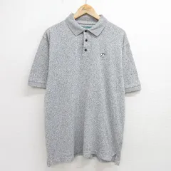 XL/古着 ビッグドッグス 半袖 ポロ シャツ メンズ 00s ワンポイントロゴ 大きいサイズ グレー 霜降り 24jun14 中古 トップス