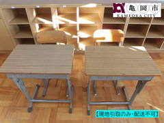 【現地引取りのみ】児童用　小学校　中学校　机　いす　セット　M　（６台）
