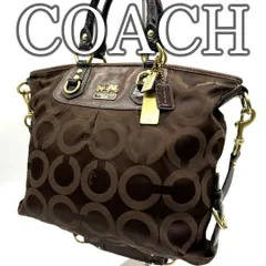 COACH　コーチ　2way　ショルダーバッグ　トートバッグ　オプアート　キャンバス　レザー　馬車ロゴ　肩掛け　12963　教练　A4　大容量