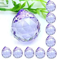 TradeWind サンキャッチャー クリスタルボール 風水 レインボーペンダント インテリア プリズム パーツ 仏壇 仏具 ギフト プレゼント 水晶紫(30mm水晶紫,  30mm)