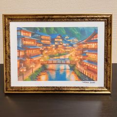 ジブリアート⑦風立ちぬより「万平ホテル」額装品 額縁寸法32.7